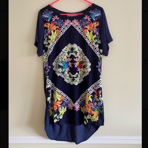 Tshirt Flowy Dress with Tribal Designs